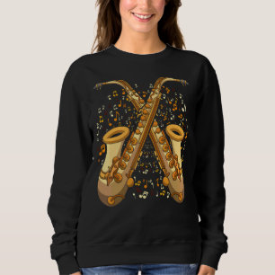 Sweatshirt Notes musicales Saxophonistes Instrument musicien