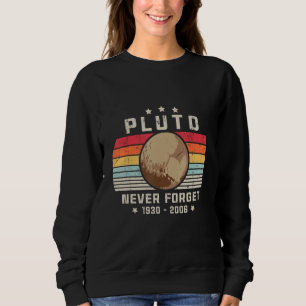 Sweatshirt N'oubliez jamais Pluto Retro Style Mens Cool Space