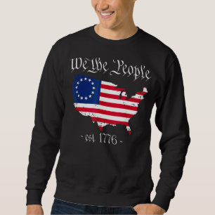 Sweatshirt Nous Les Gens 4 juillet Betsy Ross Nous Drapeaux P