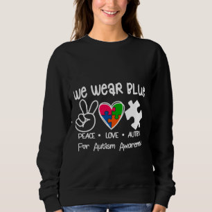 Sweatshirt Nous Portons Du Bleu Pour La Sensibilisation sur l