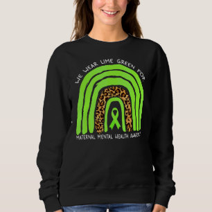 Sweatshirt Nous portons la chaux Green Maternelle Santé Menta