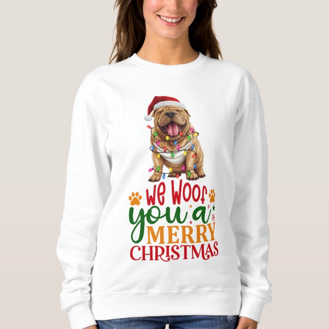 Sweatshirt Nous Vous Avons Fait Mal Un Joyeux Shar-Pei De Noë (Devant)