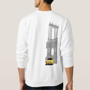 Sweatshirt Nouveau York Nyc Taxi Jaune Hommes Pont de Brookly