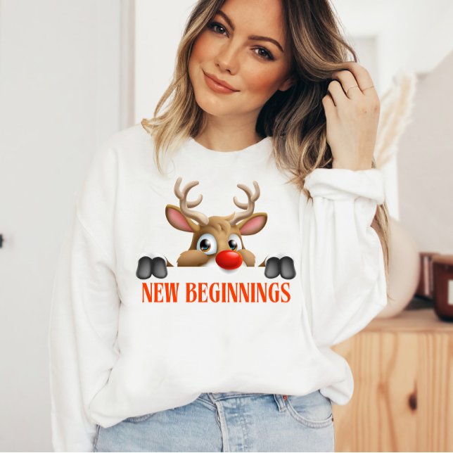 Sweatshirt Nouveaux débuts Joyeux Noël (New Beginnings Happy Christmas )