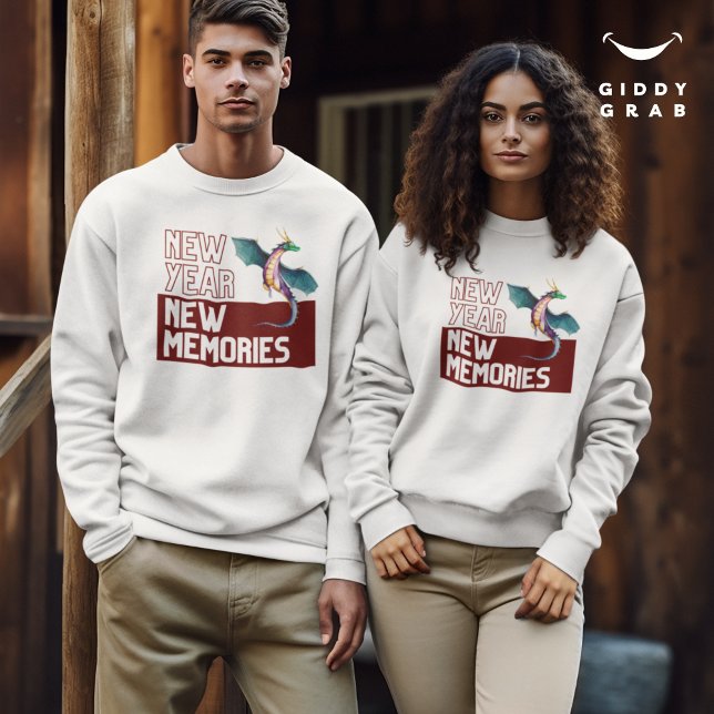 Sweatshirt Nouvel An Nouveautés Dragon Cherry Red (Créateur téléchargé)