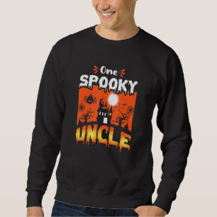 Sweatshirt Nuit de Château Hanté d'Halloween Squelettique et