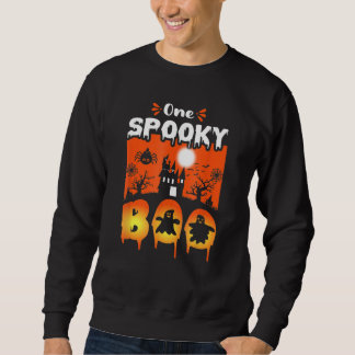 Sweatshirt Nuit du Château Hanté d'Halloween Sombre et Effray