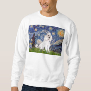 Sweatshirt Nuit étoilée - Caniche blanc standard (C)