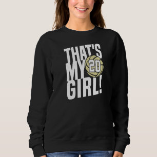 Sweatshirt Numéro 20 C'est ma fille 20 Volleyball Maman Papa