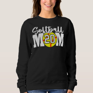Sweatshirt Numéro 20 de la maman du softball