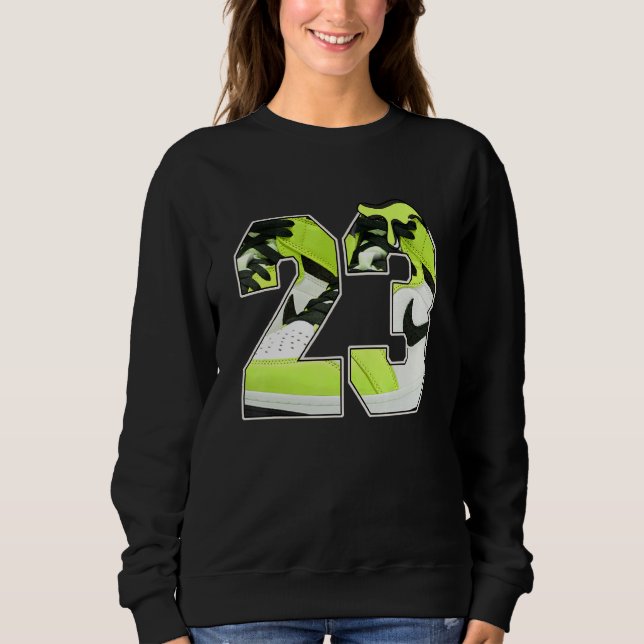 Sweatshirt Numéro de goutte 23 Retro High Og Visionaire Volt  (Devant)