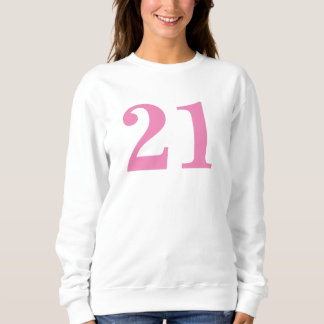 Sweatshirt Numéro de Personnaliser rose T-shirt à manches lon