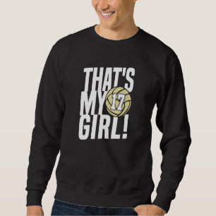 Sweatshirt Numéro dix-sept C'est ma fille 17 Maman du volley