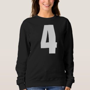 Sweatshirt Numéro Quatre Numéros 4 Numéros blancs clairs Prem