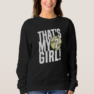 Sweatshirt Numéro Sept C'est Ma Fille 7 Maman de Softball Pa