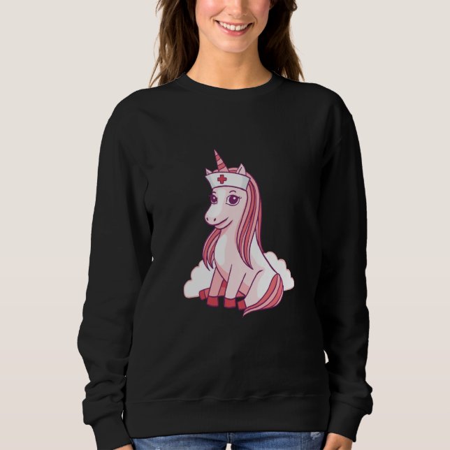 Sweatshirt Nurse Unicorn Nursicorn (Devant)