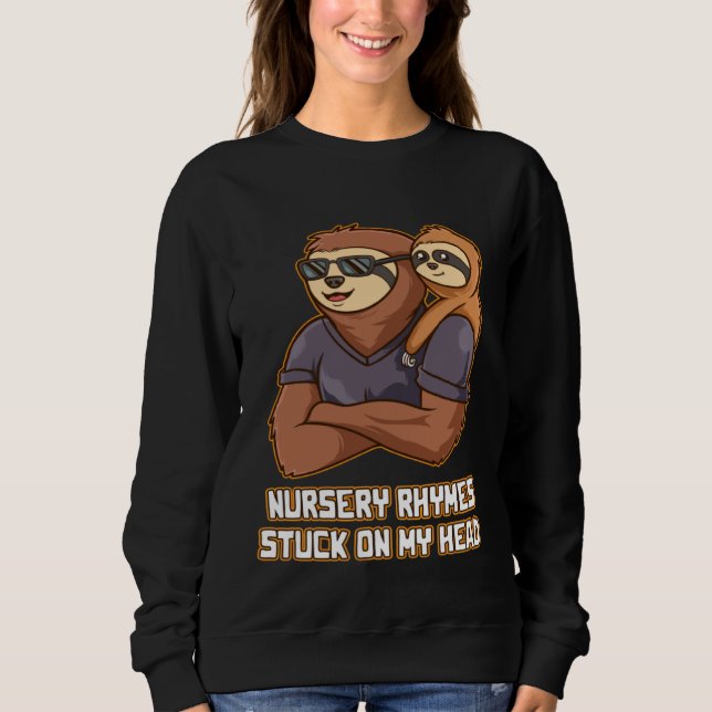 Sweatshirt Nursery Rhymes Stuck on My Head Dad Toddler Daddy  (Devant)
