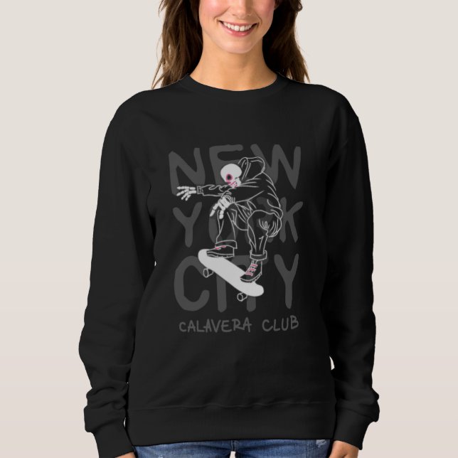 Sweatshirt NYC Calavera (Devant)