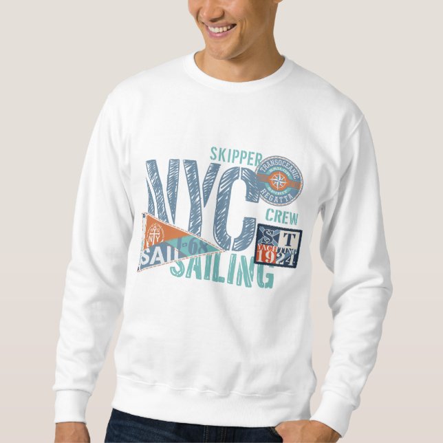 Sweatshirt NYC Sailing Club - Regatta Style (Devant)