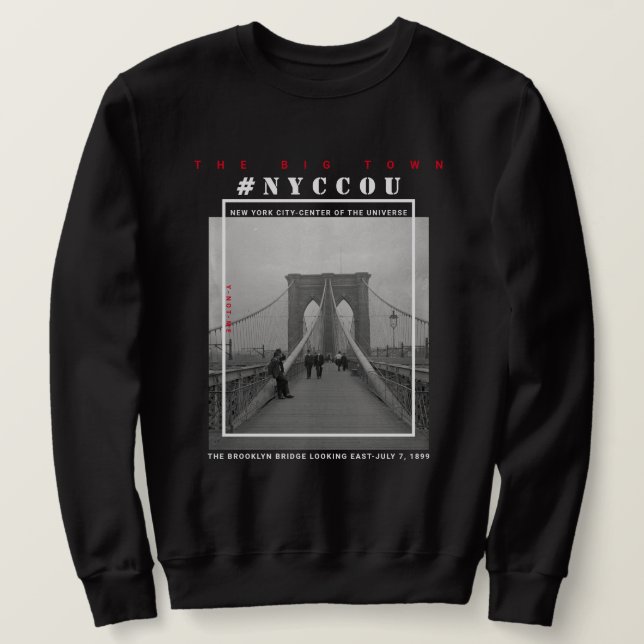 SWEATSHIRT NYCCOU #NYCCOU PONT BROOKLYN (Design devant)