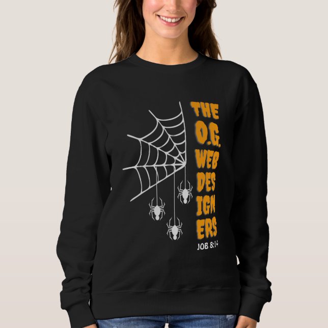 Sweatshirt O.G. WEB DESIGNERS Spider Christian Halloween (Devant)