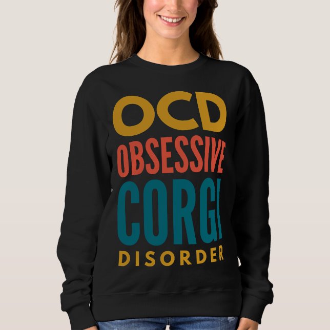 Sweatshirt Obsession du corgi (Devant)