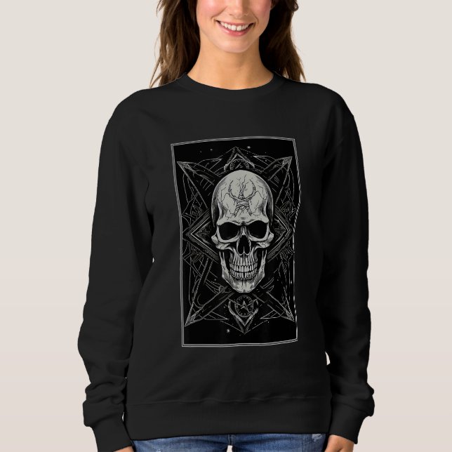 Sweatshirt Occult Dark Grunge Goth Occult Gothic Aesthetic Em (Devant)