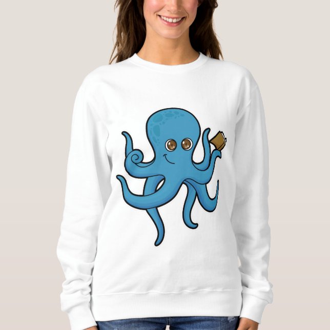 Sweatshirt Octopus avec livre (Devant)