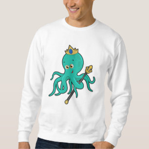 Sweatshirt Octopus comme roi avec Trident