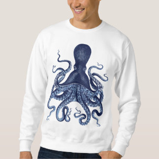 Sweatshirt Octopus, Kraken, gravure vintage, aquarelle,