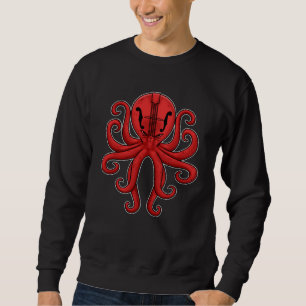 Sweatshirt Octopus Mandolin Cadeau Hommes Bluegrass Country M