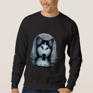 Sweatshirt Oeil bleu Husky avec Lune bleue