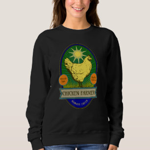 SWEATSHIRT OEUFS BIOLOGIQUES ÉLEVÉS DE POULET EN BONNE SANTÉ