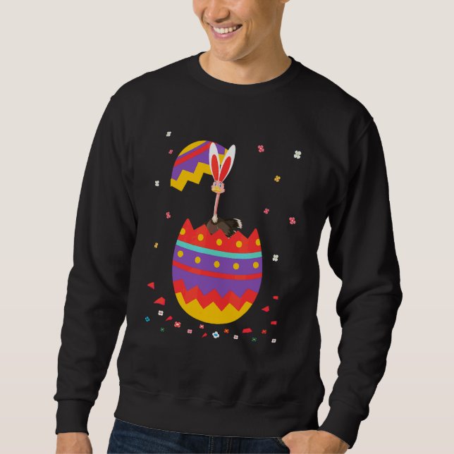 Sweatshirt OEufs de lapin Oreilles Costume mignon de Pâques J (Devant)