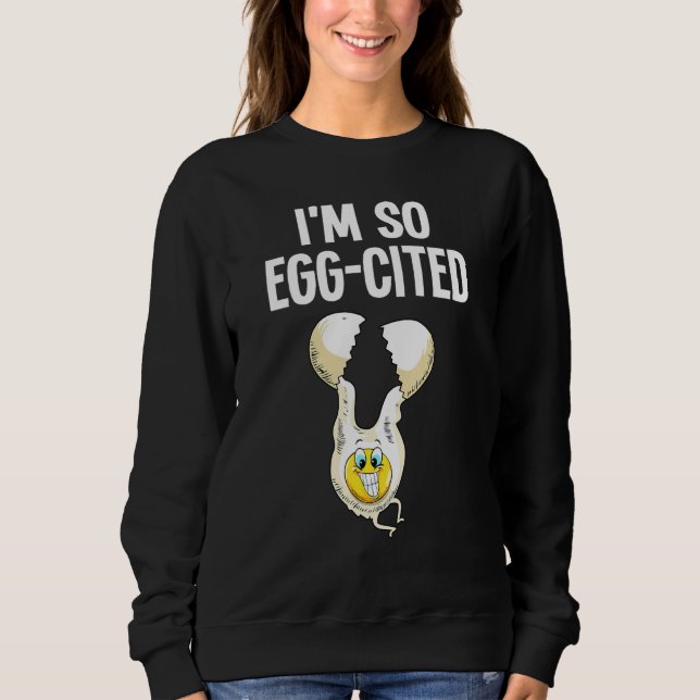 Sweatshirt Oeufs Enfants Hommes Femmes Cool Frit Oeufs Alimen (Devant)