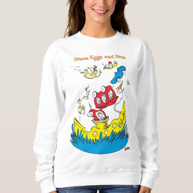 Sweatshirt Oeufs verts et jambon | Je Ne Les Aime Nulle Part (Devant)