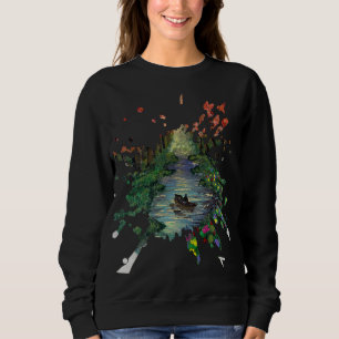 Sweatshirt Œuvre d'art faite main - Orang arbres