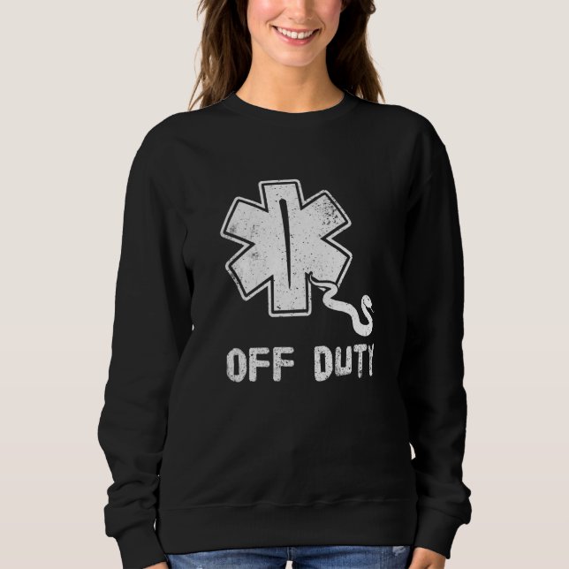 Sweatshirt Off Duty Retro EMT Paramedic Medic Emergency First (Devant)