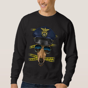 Sweatshirt Officier de police Greyhound Flic Lieu du crime K9
