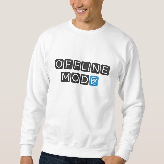 Sweatshirt OFFLINE MODE Minimalist Tech Typography Design  (Devant)