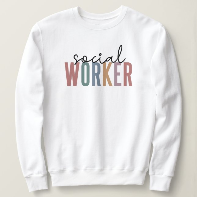 Sweatshirt Offres d'appréciation aux travailleurs sociaux (Design devant)