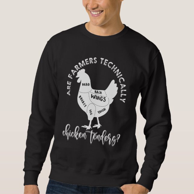 Sweatshirt Offres de poulet aux agriculteurs (Devant)