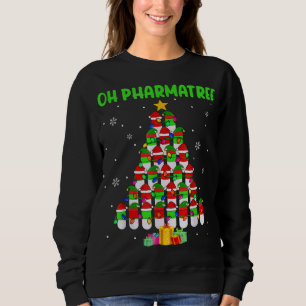 Sweatshirt Oh Pharmatree Noël Arbre Lumières Père Noël ELF