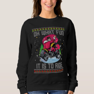 Sweatshirt Oh Quel Amusement C'Est De Circuler Père Noël Moto