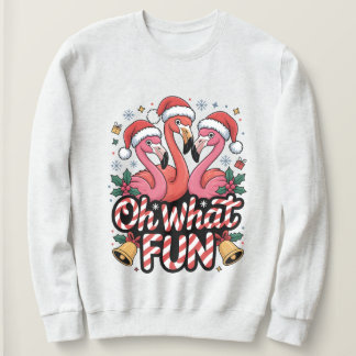 Sweatshirt Oh quelle joie, créations de Noël avec des flamant