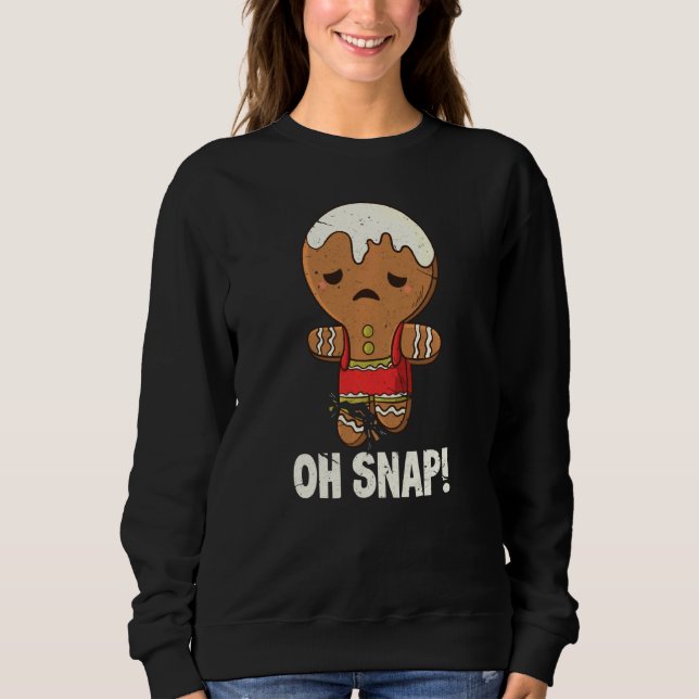 Sweatshirt Oh Snap Christmas Gingbread Homme 2 (Devant)