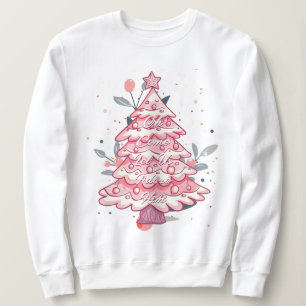 Sweatshirt Oh Venez Admirez-Le Arbre De Noël Rose