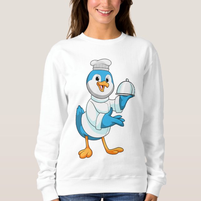 Sweatshirt Oiseau comme cuire avec Platter (Devant)