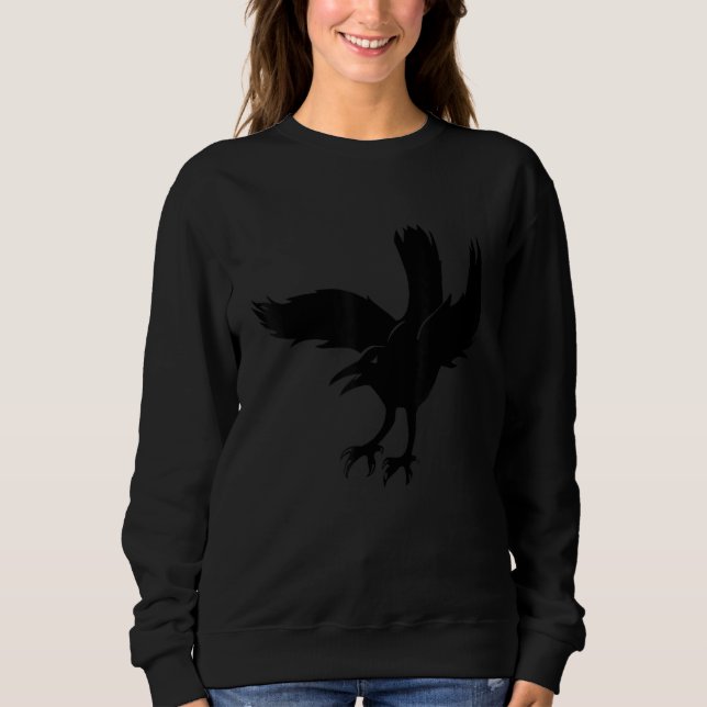 Sweatshirt Oiseau corbeau en colère (Devant)