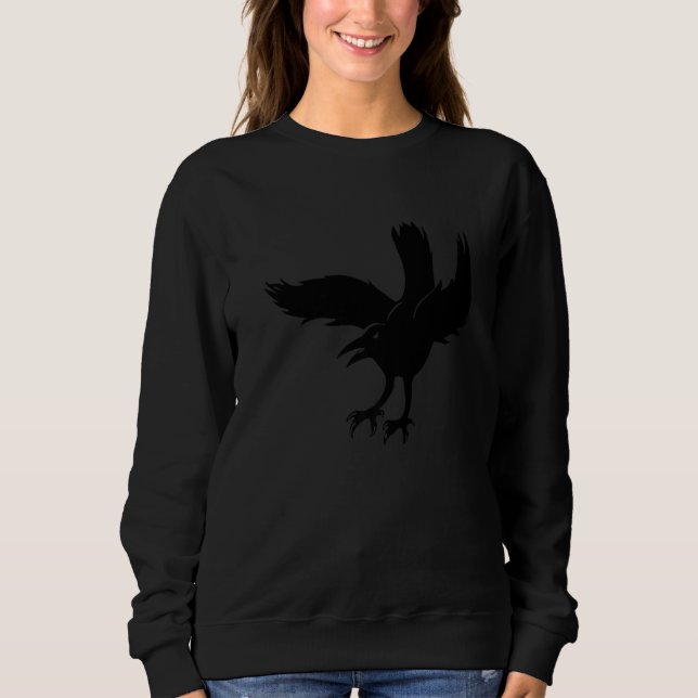 Sweatshirt Oiseau corbeau en colère (Devant)